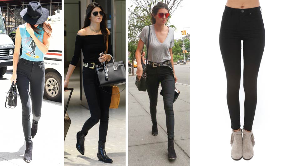 Kendall Jenner Black Skinny Jeans | Blank NYC High Rise Skinny Jeans