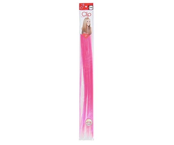 single pink hair extension clip 