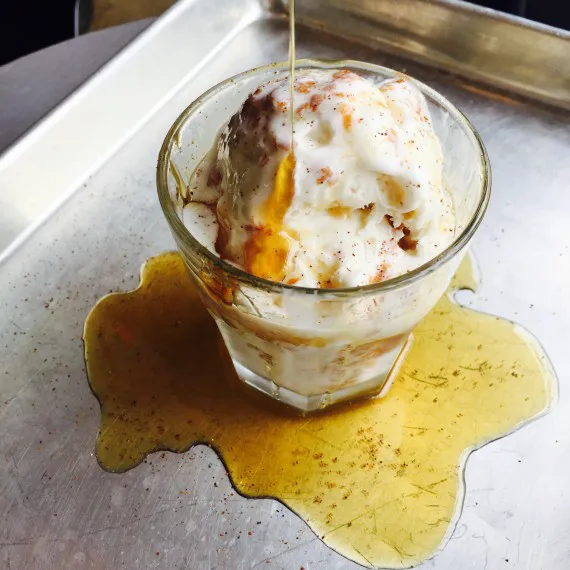 Fried chicken and waffles ice cream.