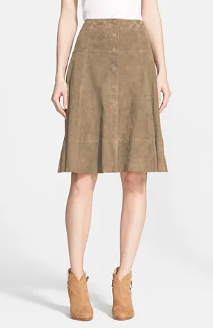 Joie 'Mylon' Suede A-Line Skirt Image from SHEfinds