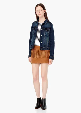 Fringed suede skirt Image from SHEfinds