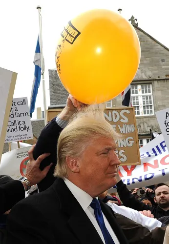 Donald sporting an eye-catching outfit on the street.