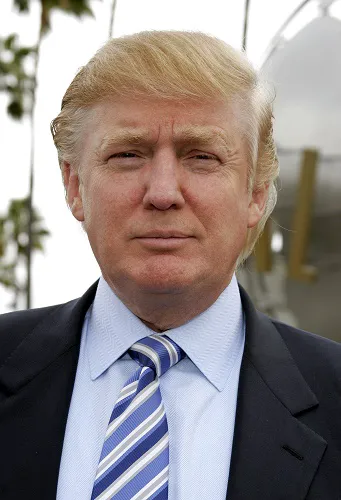 Donald's unique fashion statement in casual wear.