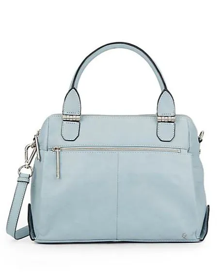 Elliott Lucca Met leather satchel for sophisticated carry.