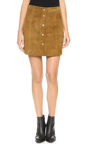 IRO Fellini Suede Skirt Image from SHEfinds