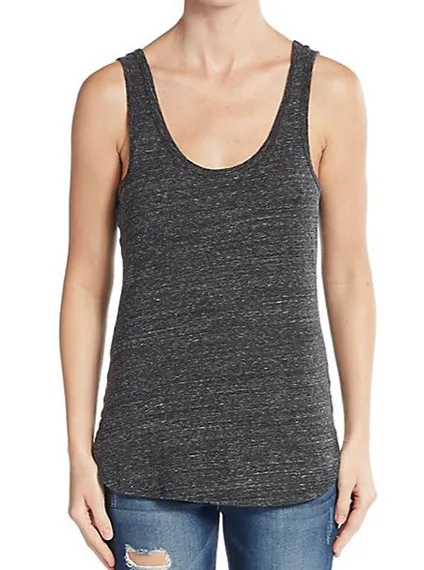 James Perse heathered tank top for casual layering.