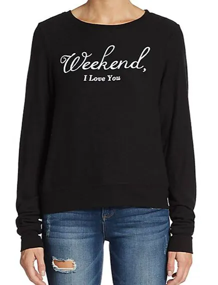 Wildfox weekend graphic sweatshirt for cozy casual wear.