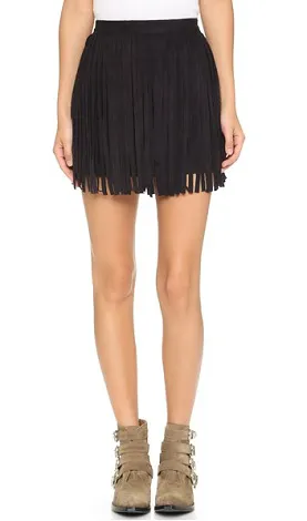 BB Dakota Narelle Faux Suede Fringe Skirt Image from SHEfinds