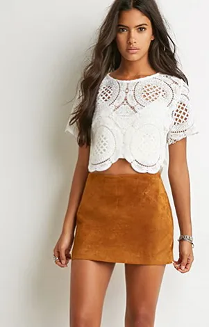 Genuine Suede Mini Skirt Image from SHEfinds