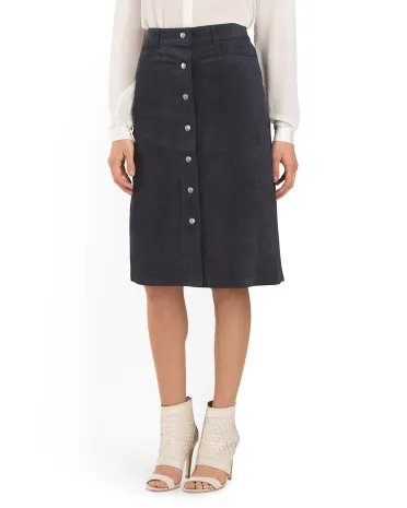 Theory Suede Pemma L Skirt Image from SHEfinds