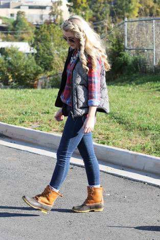 cute outfit with duck boots