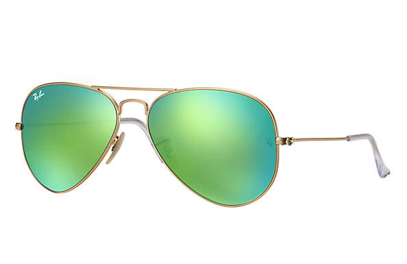 ray ban aviators flash blue gold