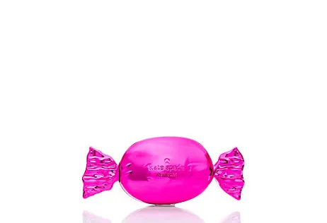 Candy wrapper clutch adding a fun twist to fashion.