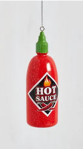 Condiment-to-be ornament for playful holiday decor.