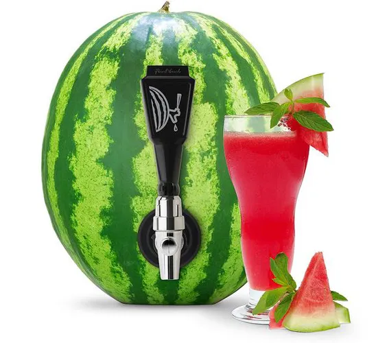 Fruit keg tapping kit for party entertainment.