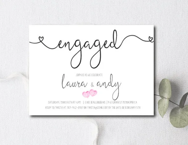 Throw a party. "Engaged couple celebrating their love"