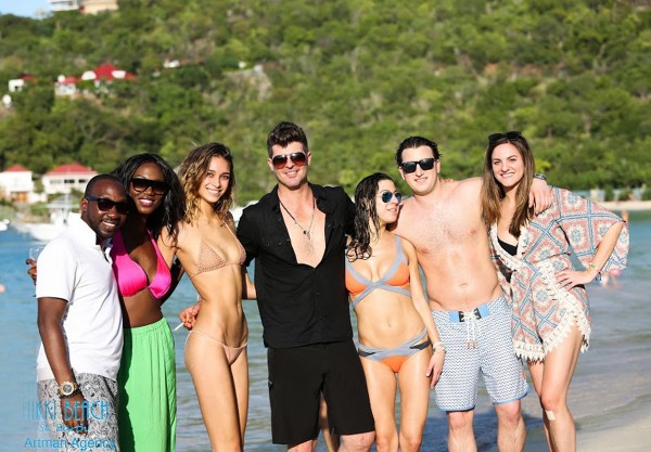 Robin Thicke, Girlfriend April Love Geary Vacation In St. Barths