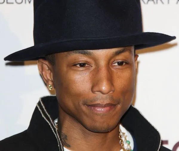 "Pharrell Williams speaking with Ellen DeGeneres"