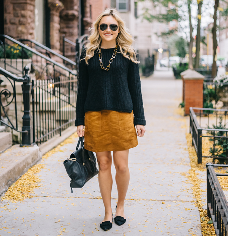 How To Wear Suede Skirt | Suede Skirt Outfit Ideas - SHEfinds