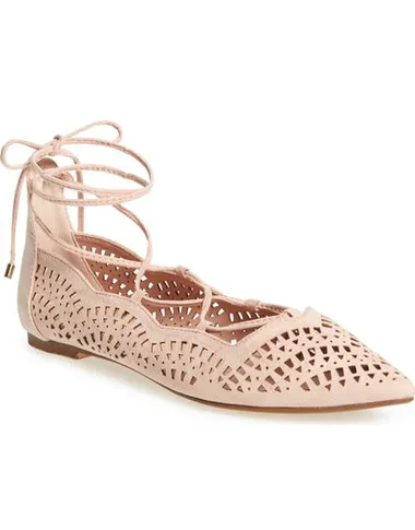 Stylish laser-cut flat shoes from Topshop.
