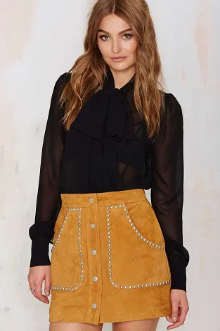 Nasty Gal Ladyland Suede Skirt Image from SHEfinds