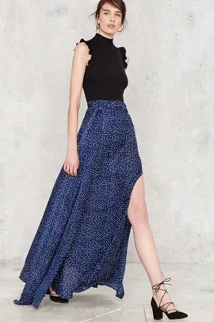 Wildfire Maxi Skirt - Polka Dot Image from SHEfinds