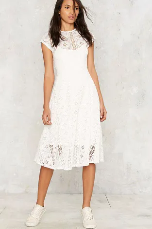 Lily Lace Midi Dress Image from SHEfinds