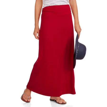 Faded Glory Women's Fashion Maxi Skirt with Shirred Waistband Playful children's fashion showcasing bright colors and patterns.