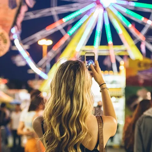 Young girl with beautiful hair styling