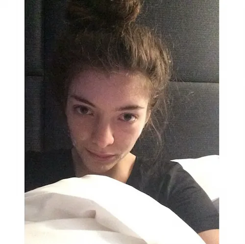 Lorde presenting a bold and unique beauty look.