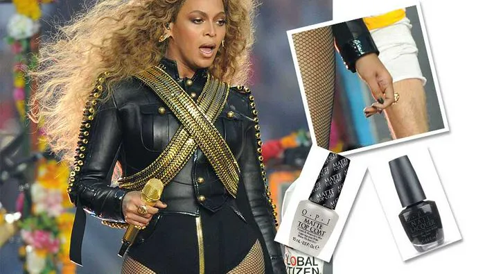 Beyoncé in OPI 'Black Onyx' And Matte Top Coat Image from SHEfinds