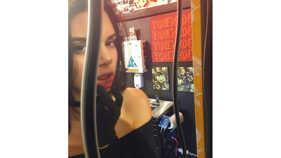 Kendall Jenner lip tattoo