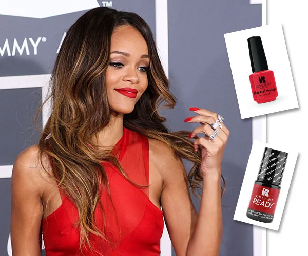 Rihanna in Red Carpet Manicure Gel Polishes Image from SHEfinds