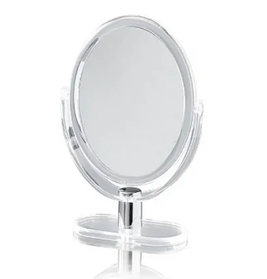 KARINA Oval Mirror 8x Elegant vanity mirror reflecting stylish beauty décor.