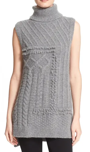 10 Crosby Derek Lam Cable Knit Turtleneck Sweater Vest