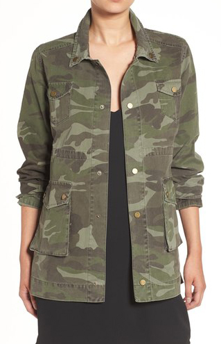 SINCERELY JULES 'Alexa' Camo Cotton Military Jacket