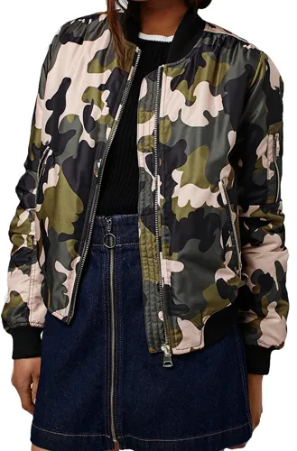 Topshop Camo MA1 Bomber Jacket