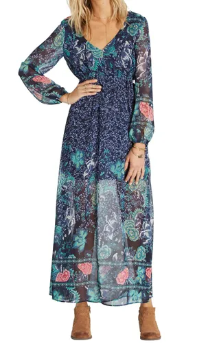 Billabong Dreaming Away Floral Print Maxi Dress