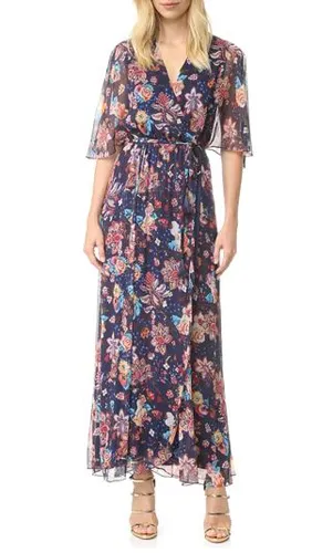 Haute Hippie Flutter Sleeve Gown