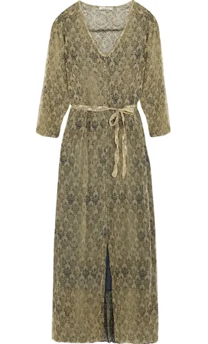 Mes Demoiselles Fougere printed crinkled-georgette maxi dress