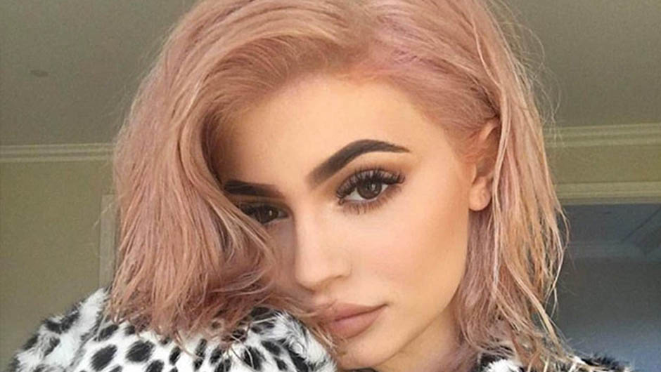 Kylie Jenner rose gold hair