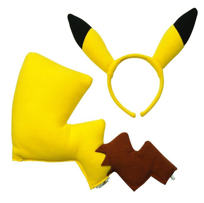 Pikachu Halloween costume ears tail accessory set