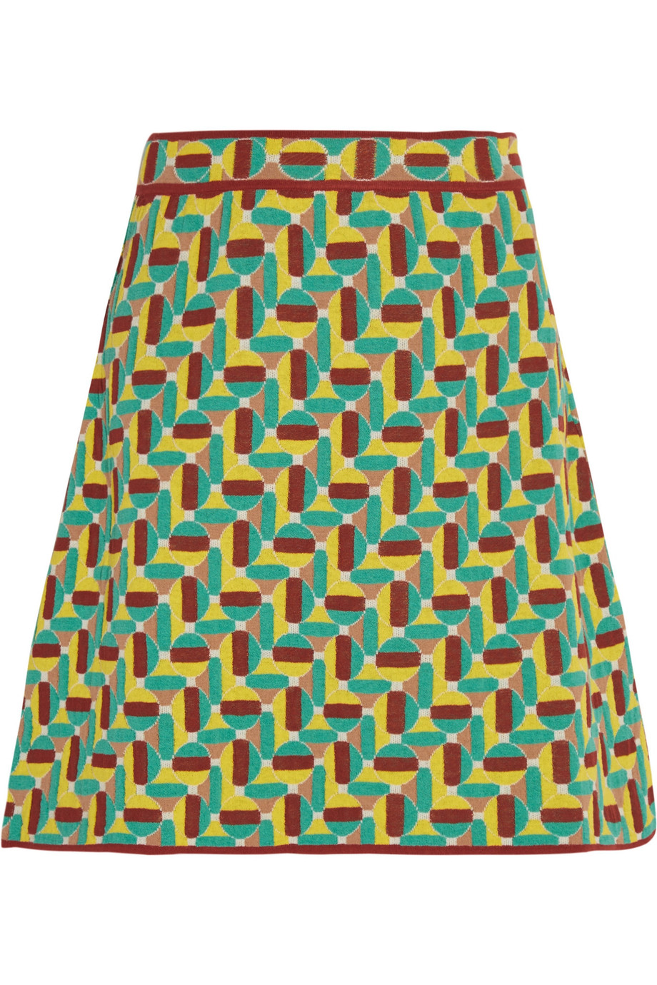 M Missoni Jacquard Knit Cotton Blend Mini Skirt