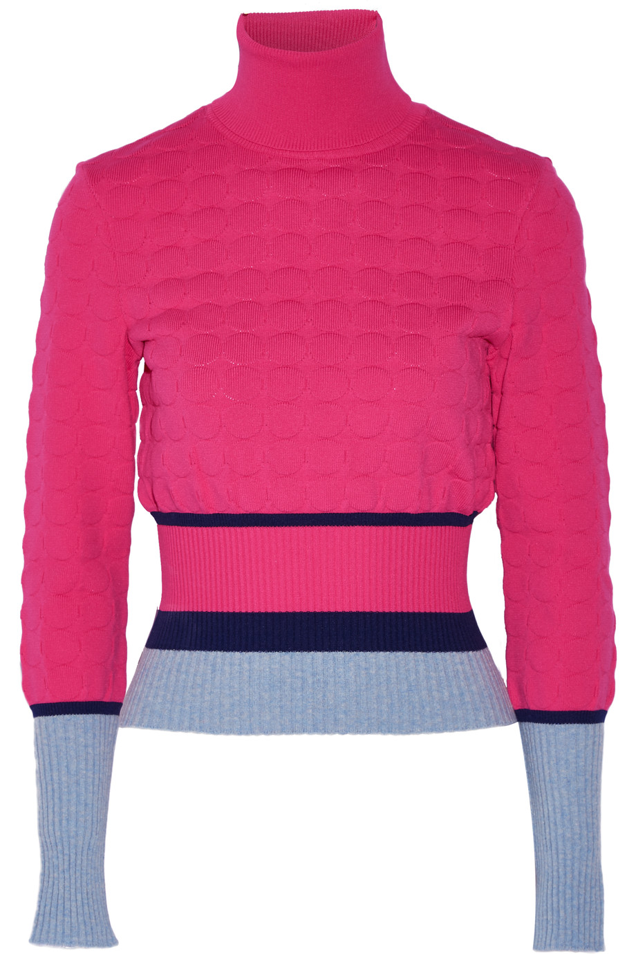 Mary Katrantzou Textured-knit Turtleneck Sweater