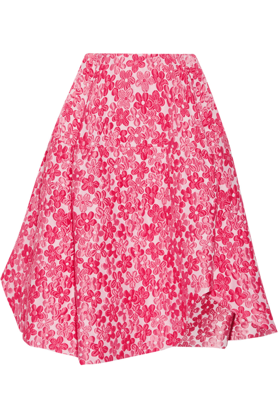 Simone Rocha Asymmetric Floral Cloqué Skirt
