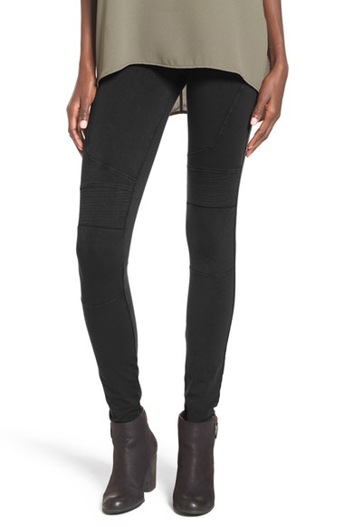 Stretch Cotton Moto Leggings