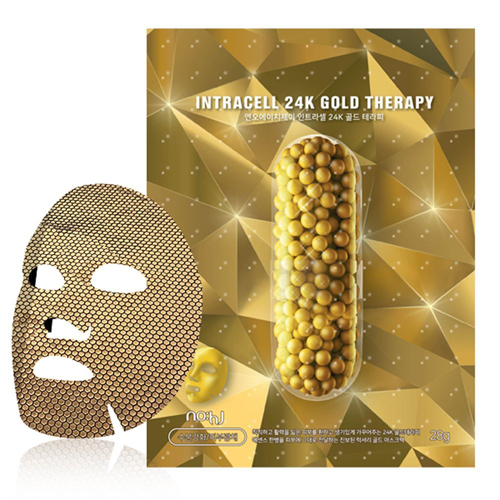NOHJ Intracell 24K Gold Sheet Mask 10 Sheets Natural Ingredients Ample Essence Special Gold Sheet Gold Therapy
