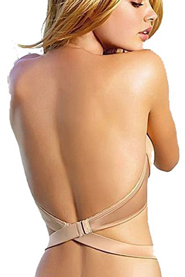 Low Back Bra Converter 2 Hook Nude Strap Extender for Backless Dresses