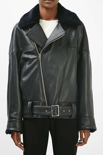 80s Leather Aviator Jacket by Boutique