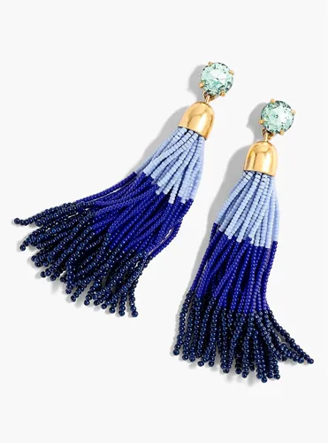 J. Crew Colorblock Bead Tassel Earrings